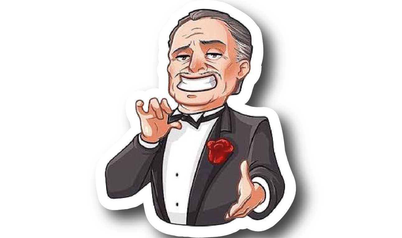 Don Corleone — Cartoon Caricature Sticker