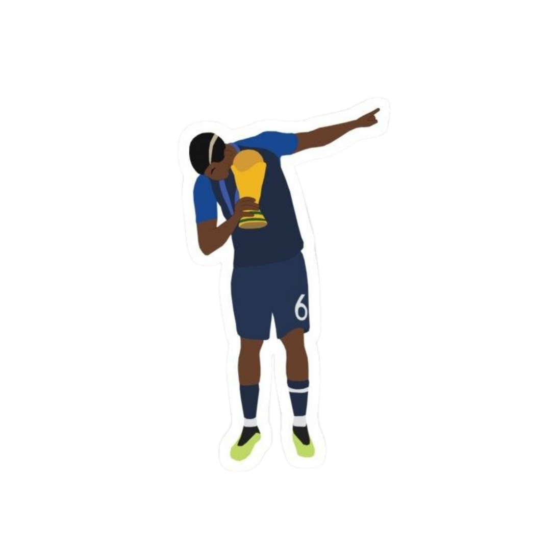 Paul Pogba France number 6 dab World Cup trophy sticker