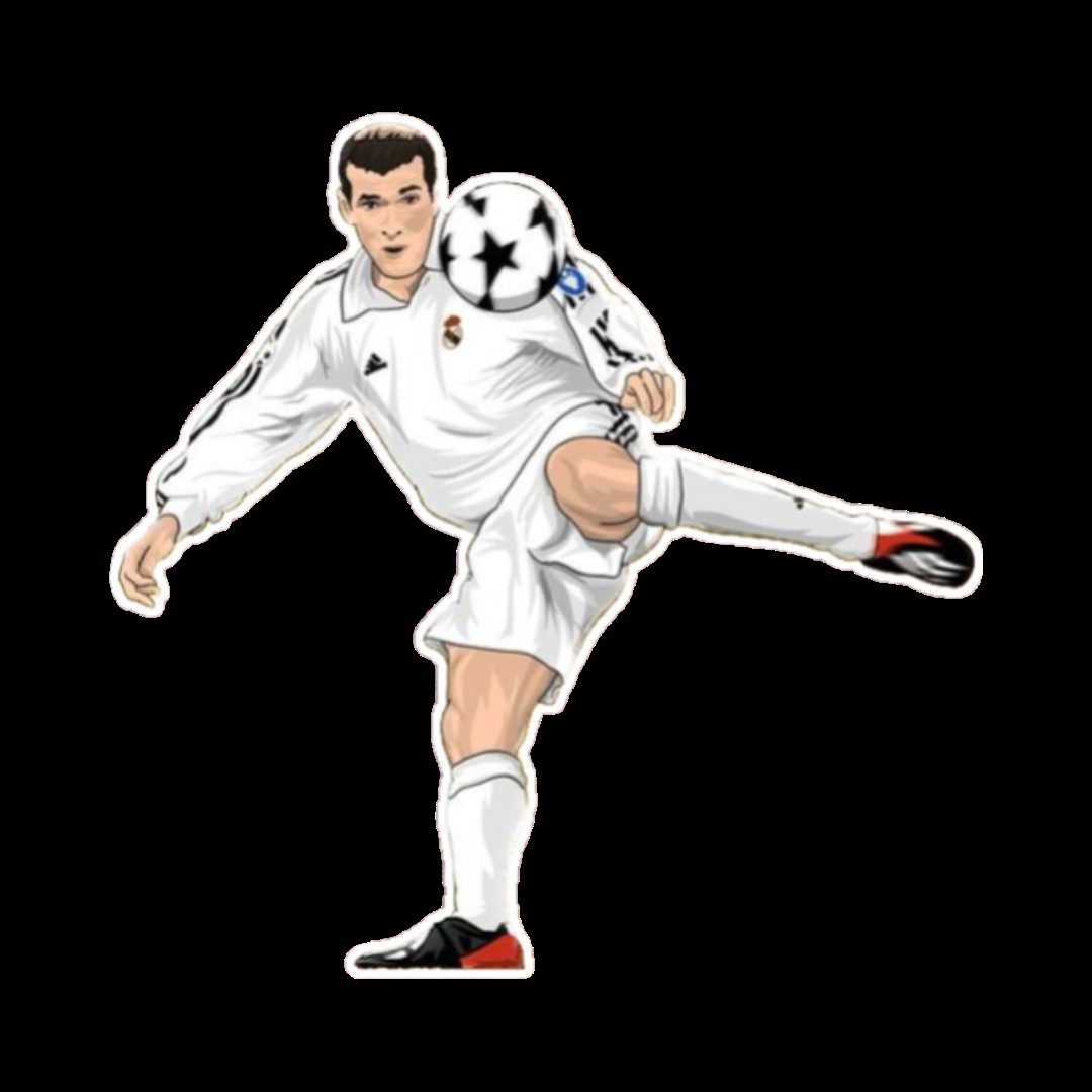 Zinedine Zidane Real Madrid iconic volley illustrated sticker