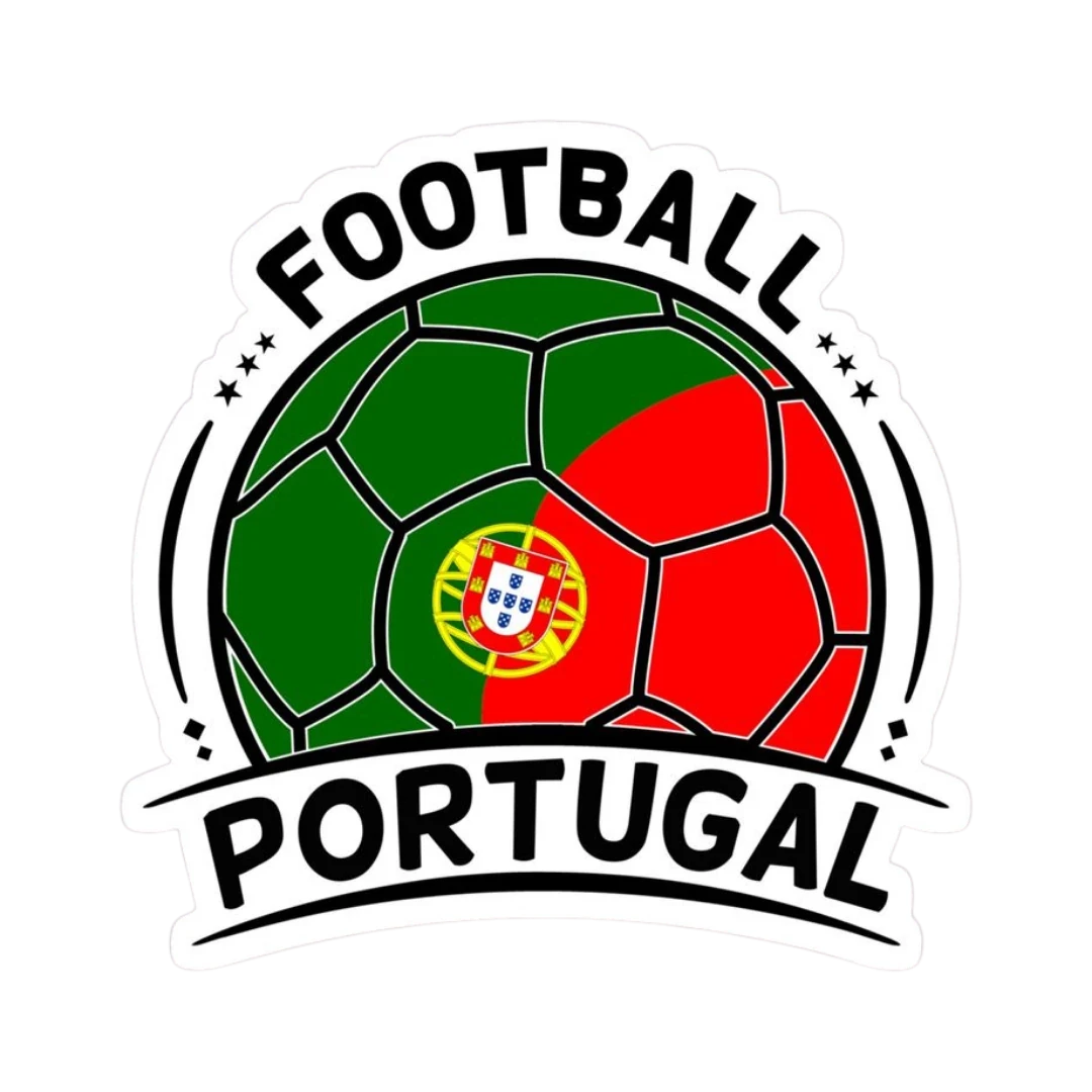 Football Portugal Flag Ball Logo Sticker