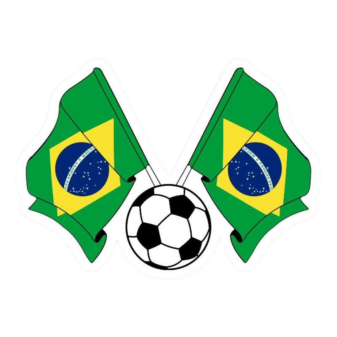 Premium Brazilian football glossy sticker - Brazil Football Sticker #13 - Premium Glossy