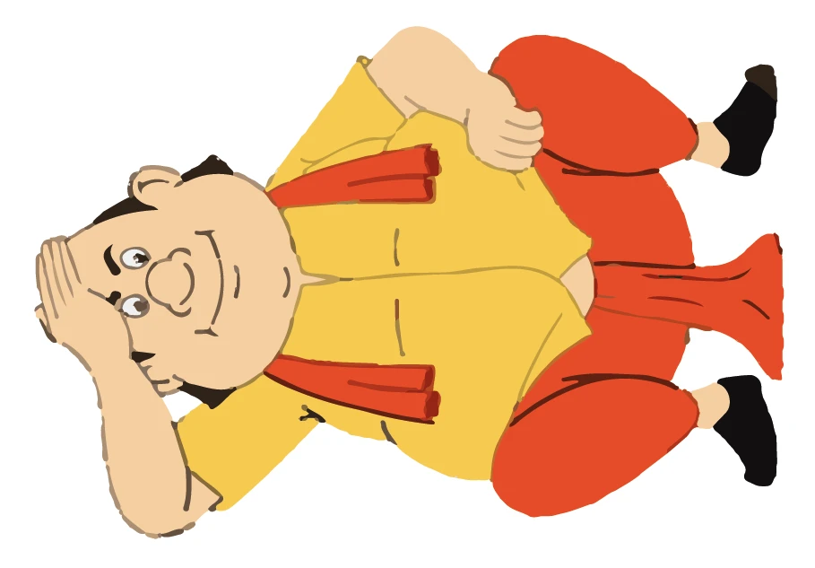 Gopal Bhar Lying On Side Relaxed Sticker