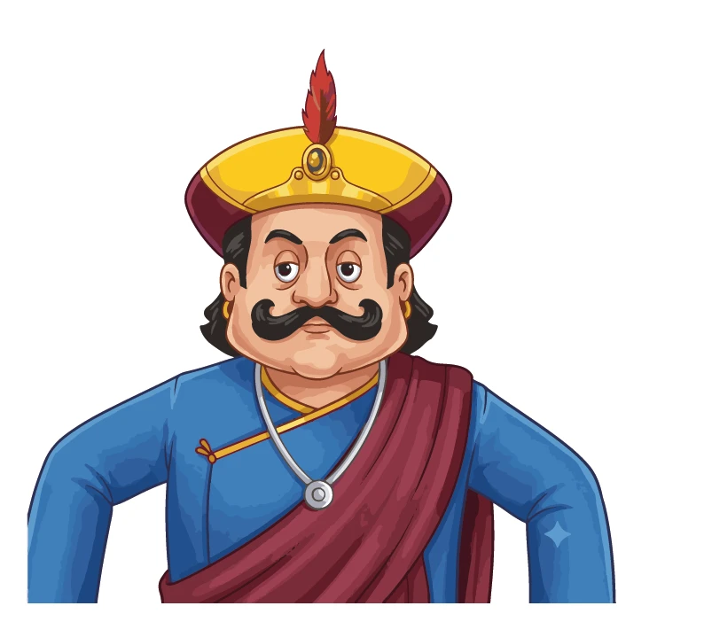 Gopal Bhar Maharaja Royal Blue Outfit Sticker