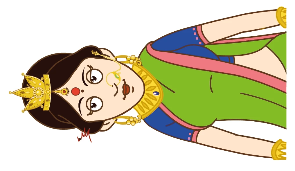 Gopal Bhar Queen Royal Crown Tilted Sticker