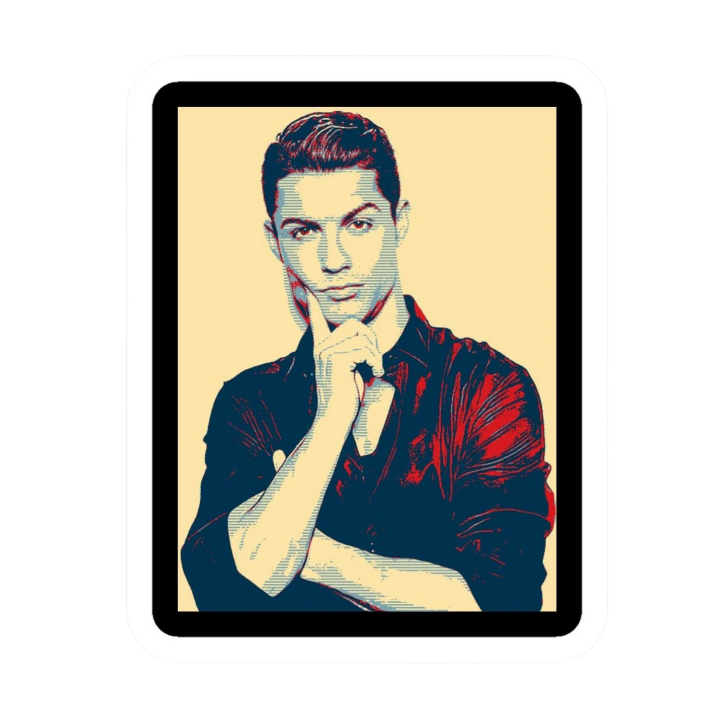 Cristiano Ronaldo Pop Art Portrait Sticker