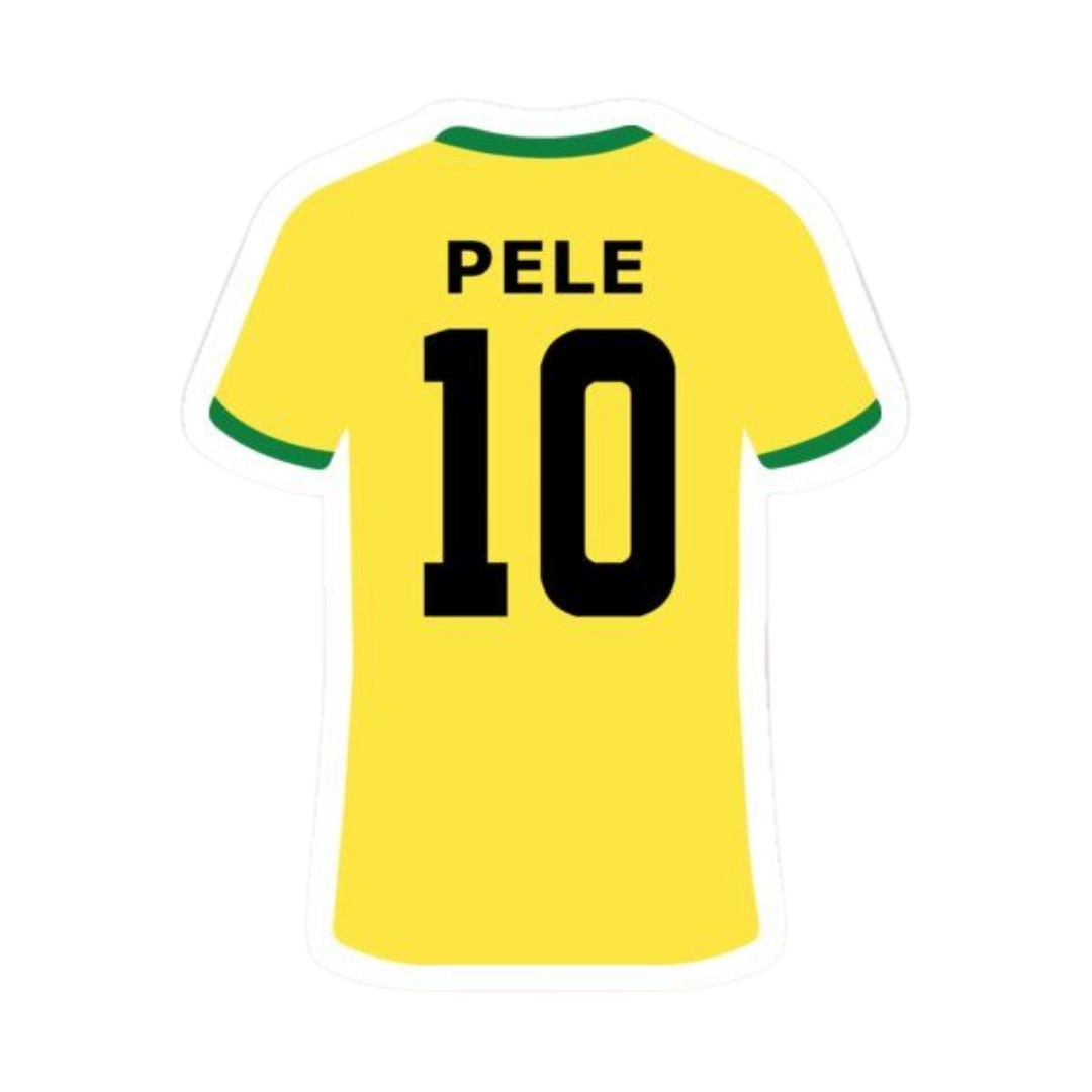 Premium Brazilian football glossy sticker - Brazil Football Sticker #25 - Premium Glossy