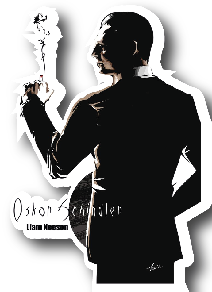 Oskar Schindler — Liam Neeson Silhouette Sticker