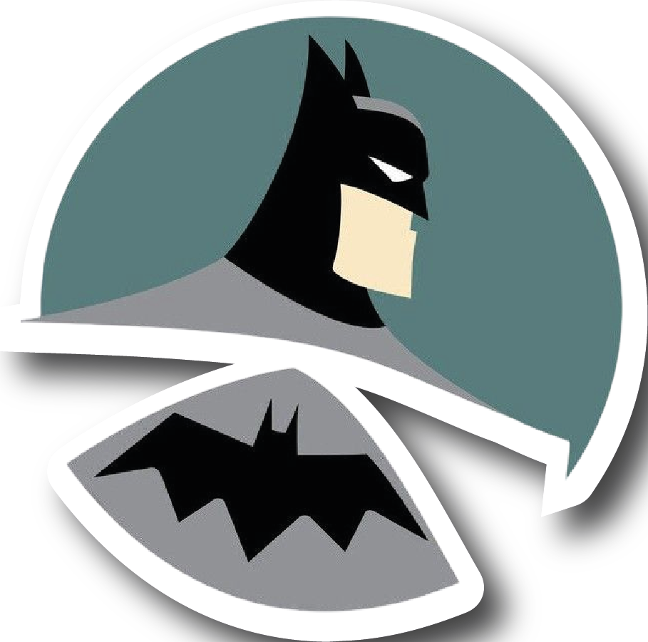 Batman — Teal Profile Bat Signal Sticker