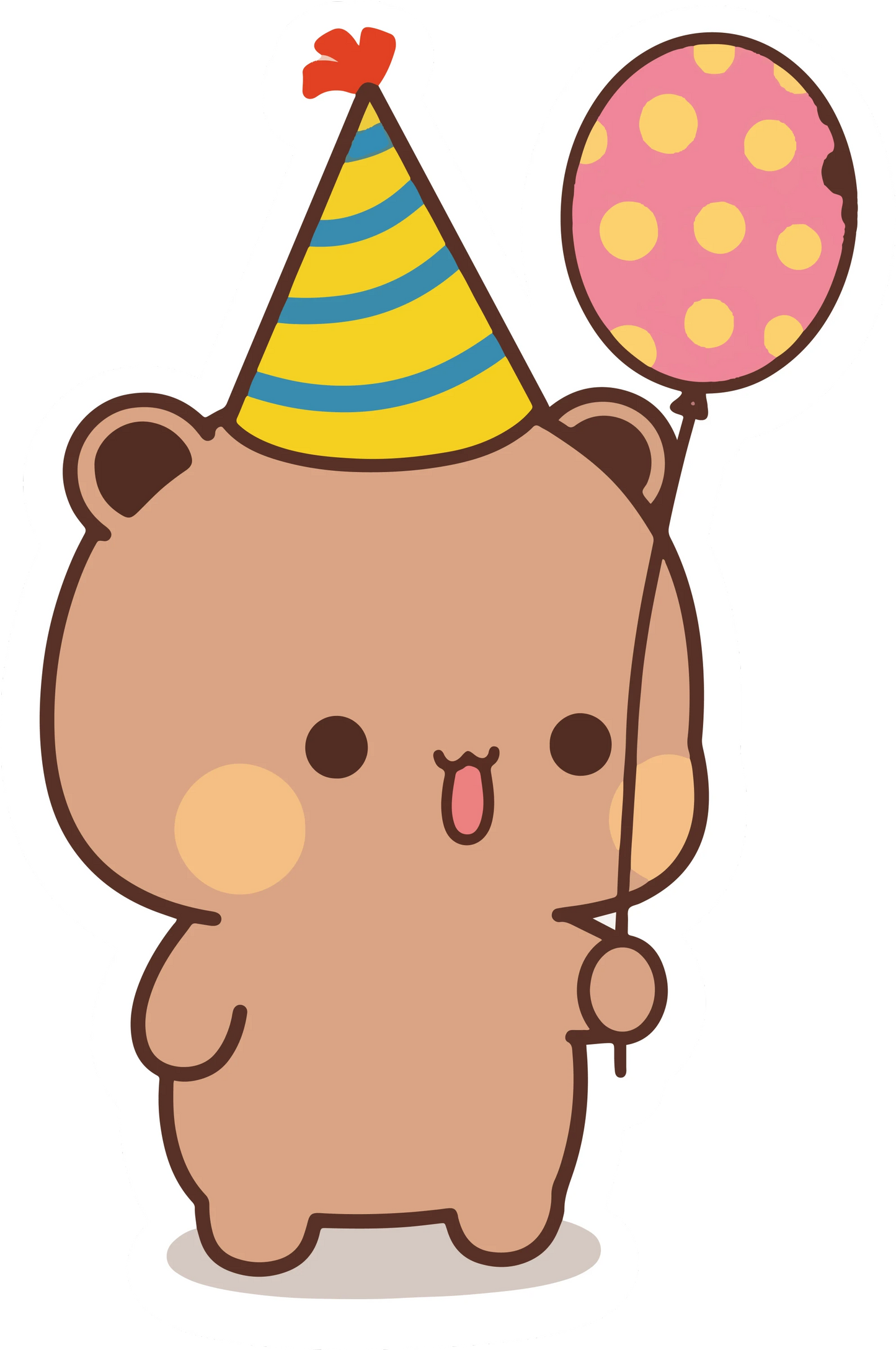 Bubu Birthday Party Hat Balloon Kawaii Sticker