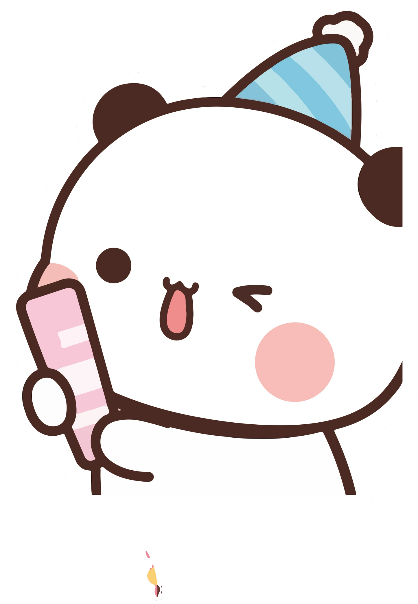 Dudu Party Hat Winking Celebration Kawaii Sticker