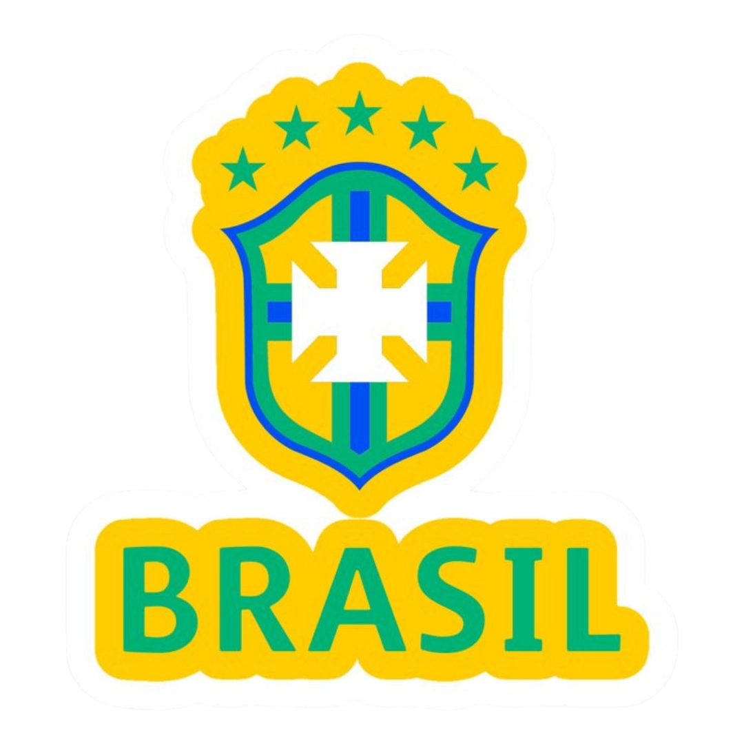 Premium Brazilian football glossy sticker - Brazil Football Sticker #33 - Premium Glossy