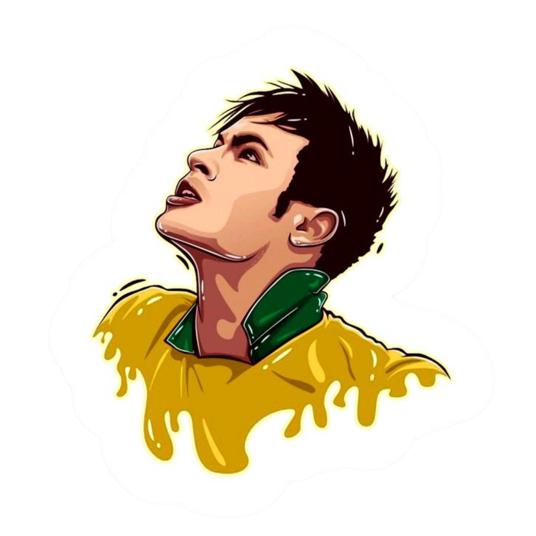 Premium Brazilian football glossy sticker - Brazil Football Sticker #40 - Premium Glossy