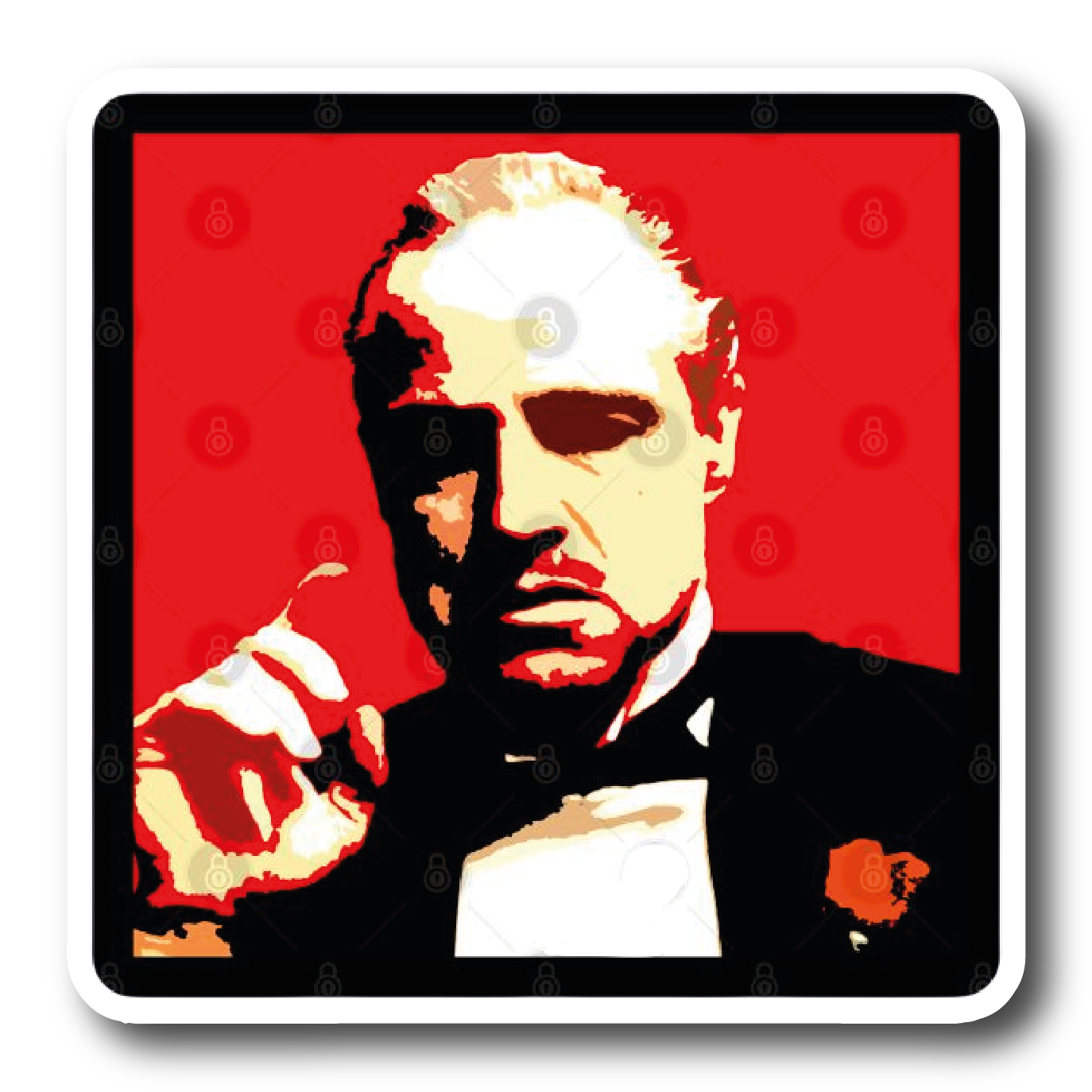 Don Corleone — Pop Art Portrait Sticker