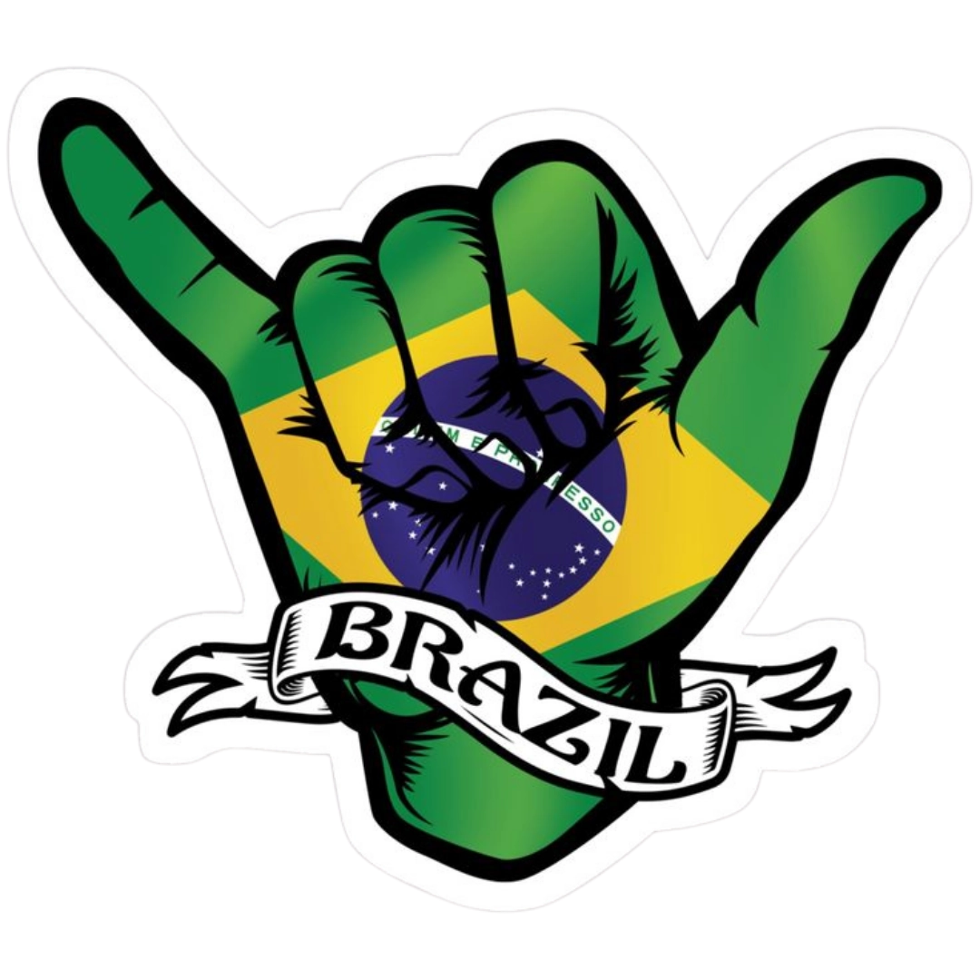 Premium Brazilian football glossy sticker - Brazil Football Sticker #4 - Premium Glossy
