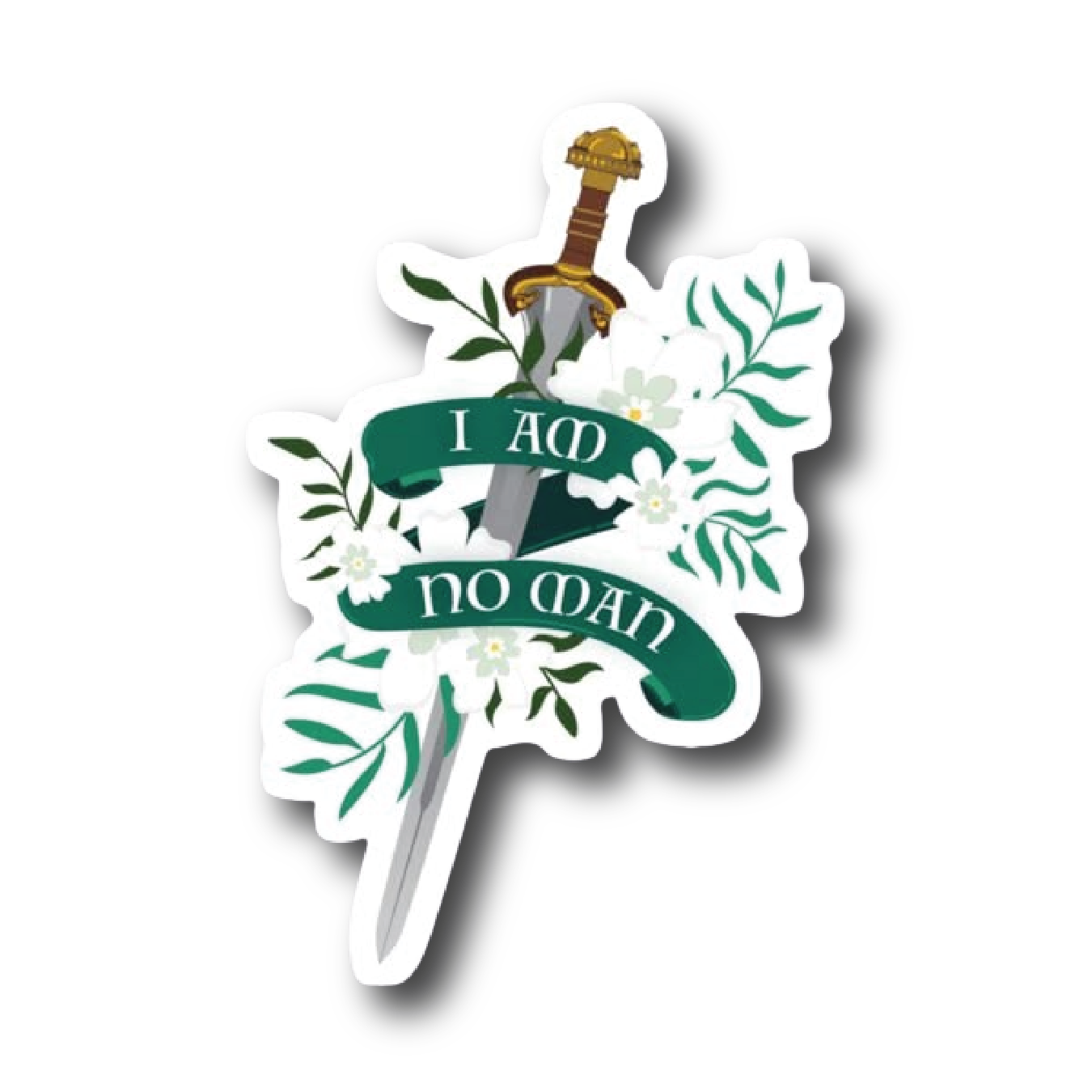 I Am No Man — Éowyn Quote Sword Sticker