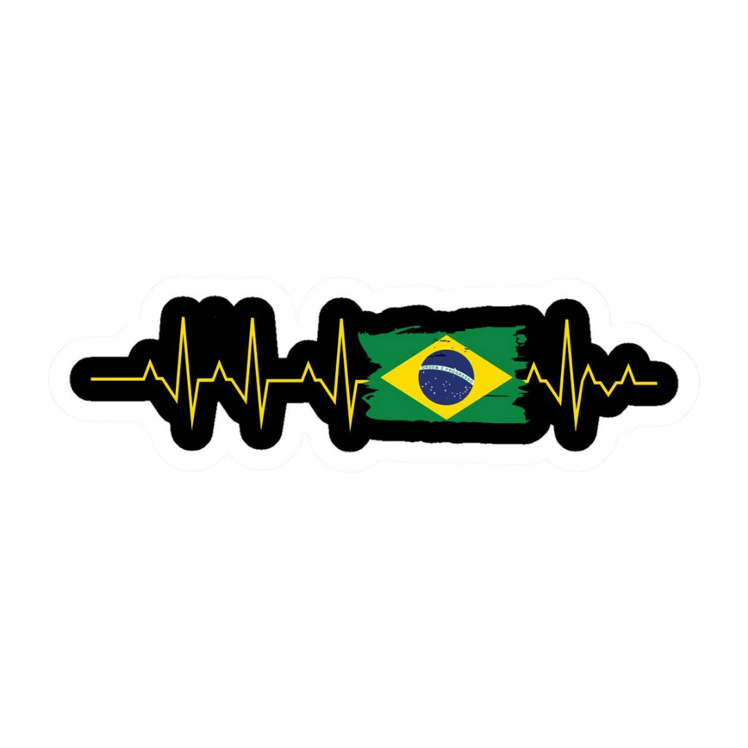 Premium Brazilian football glossy sticker - Brazil Football Sticker #6 - Premium Glossy