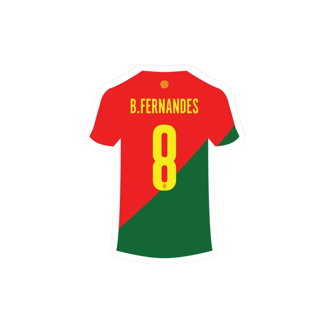 Bruno Fernandes Portugal Jersey Number 8 Sticker