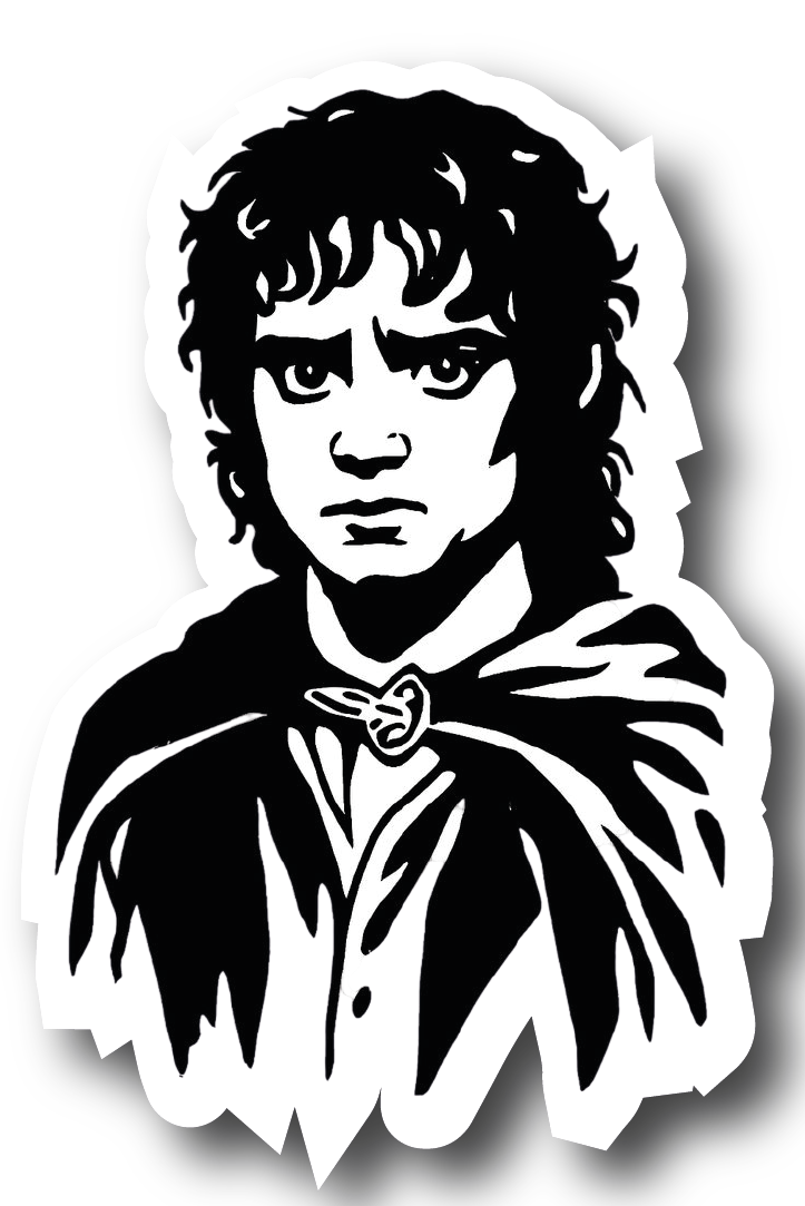 Frodo Baggins — Elven Cloak Portrait Sticker