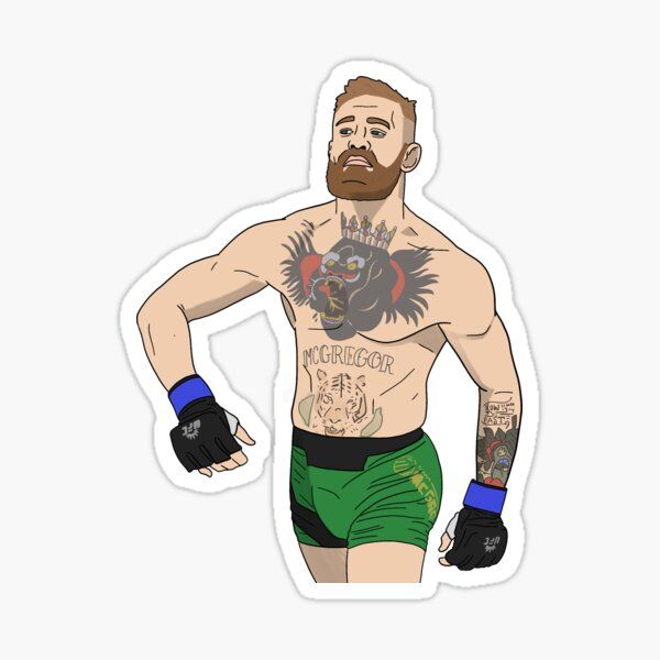 Conor McGregor — Green Shorts Cartoon Sticker
