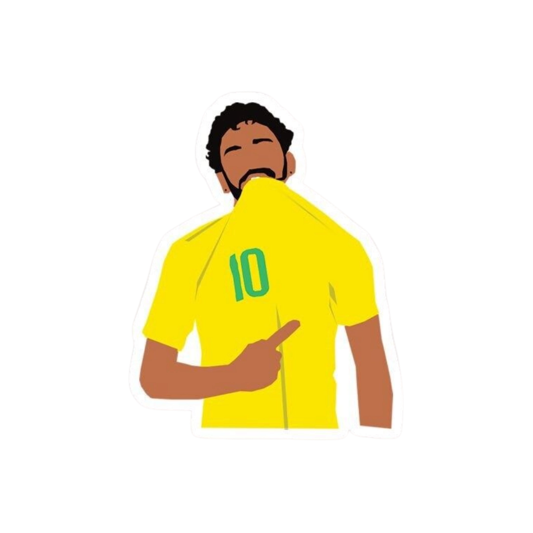 Premium Brazilian football glossy sticker - Brazil Football Sticker #94 - Premium Glossy