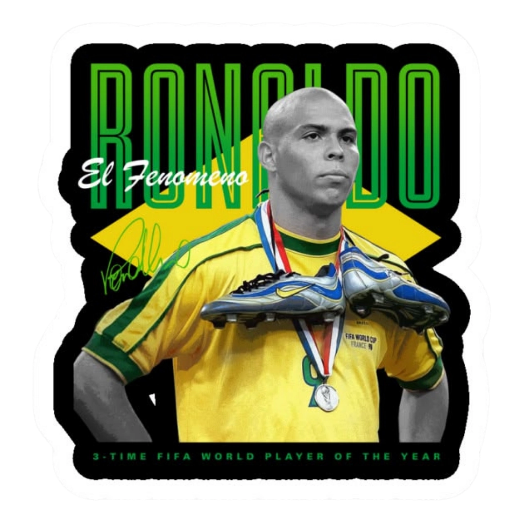 Premium Brazilian football glossy sticker - Brazil Football Sticker #9 - Premium Glossy