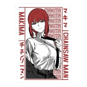 Makima — Name Poster Portrait Sticker | Chainsaw Man