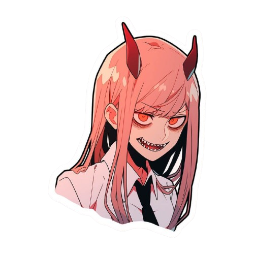 Power — Fanged Grin Portrait Sticker | Chainsaw Man