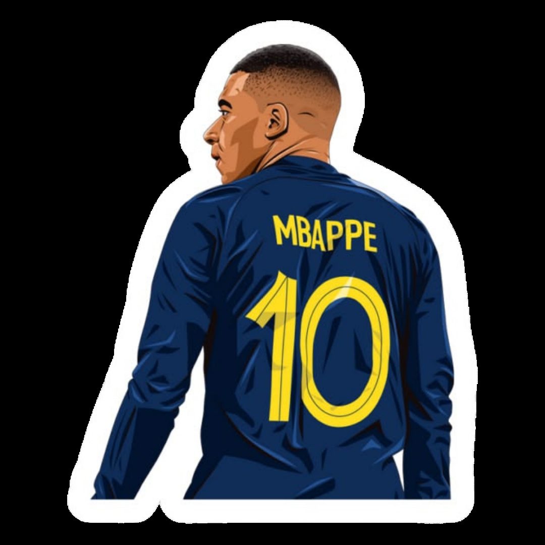 Kylian Mbappé France jersey back MBAPPE 10 sticker