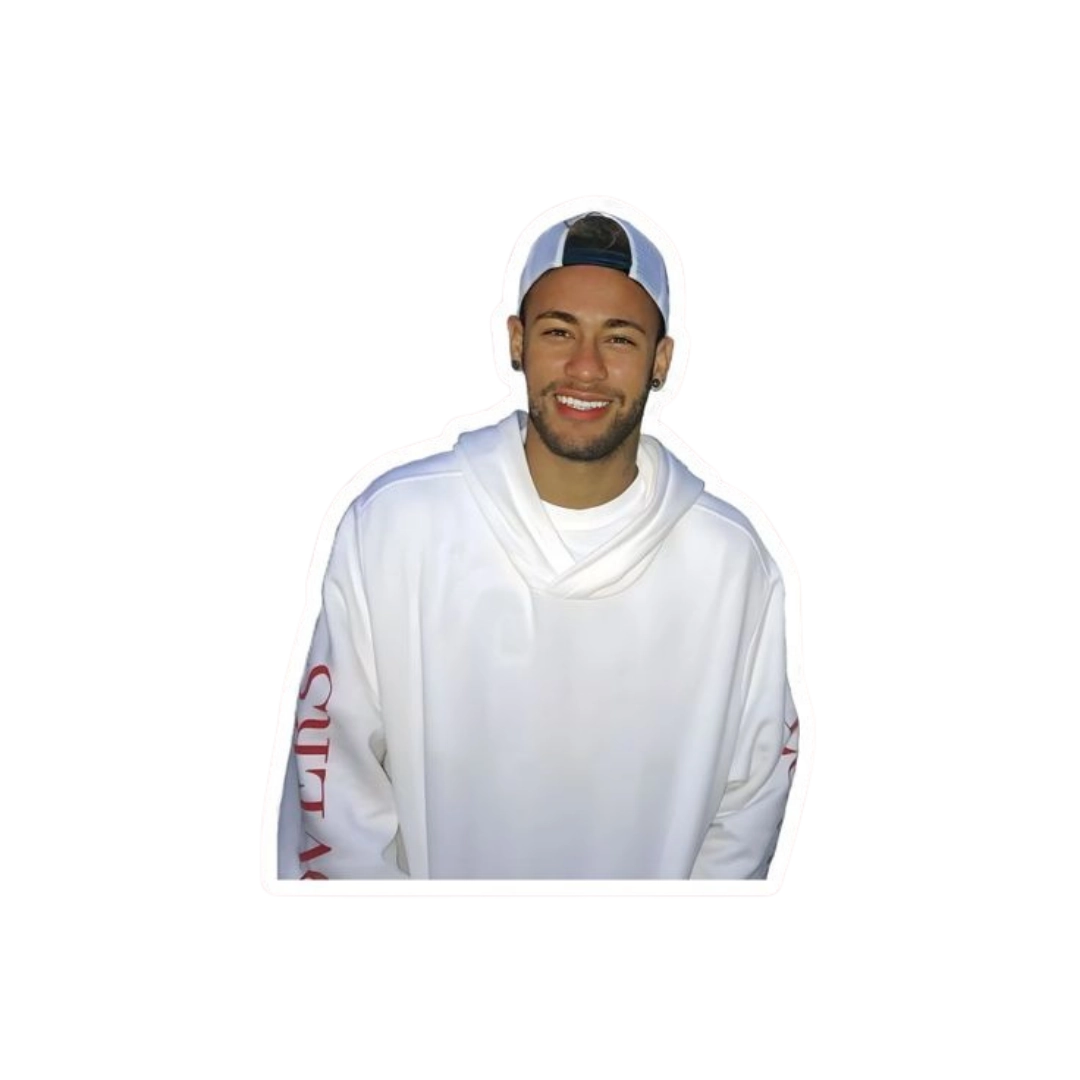 Premium Brazilian football glossy sticker - Neymar mbappe 3 - Premium Glossy Football Sticker