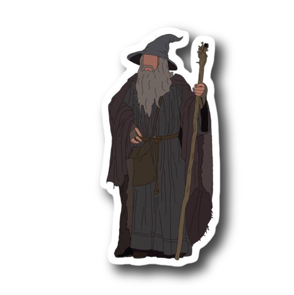 Gandalf the Grey — Staff and Pointed Hat Sticker