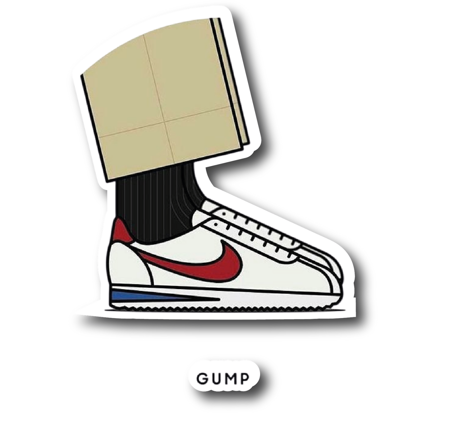 Forrest Gump — Chocolate Box Sneaker Mashup Sticker