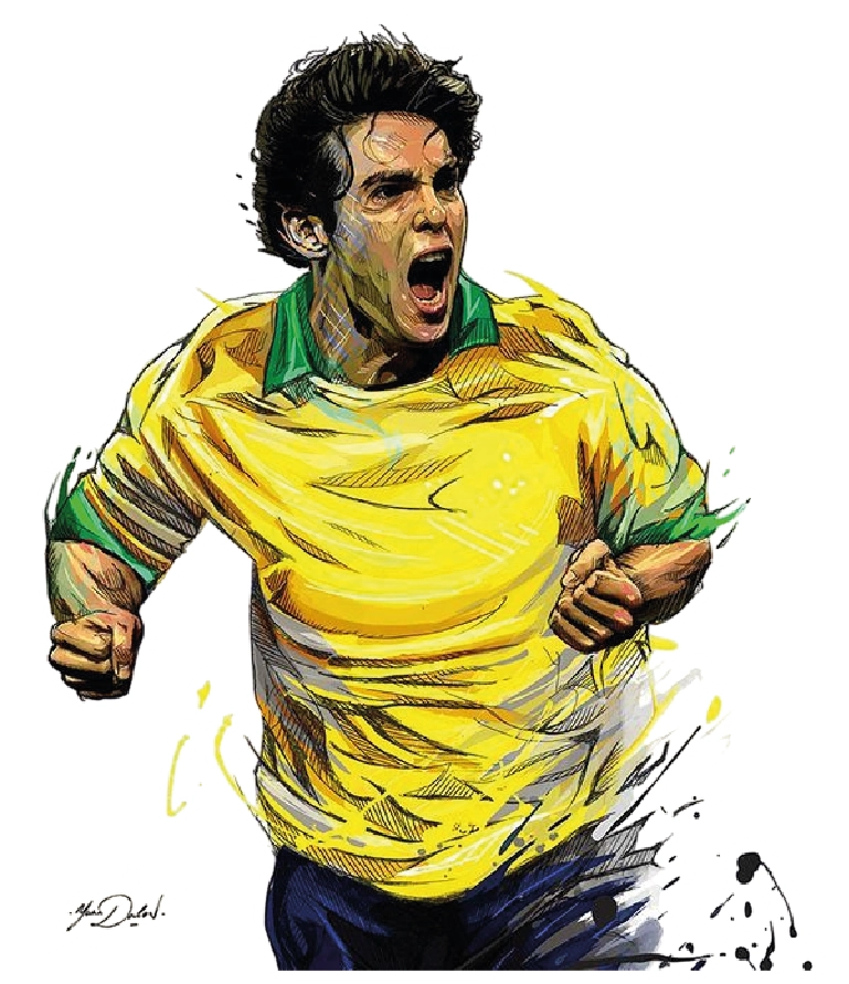 Premium Brazilian football glossy sticker - brazil 03 - Premium Glossy Football Sticker