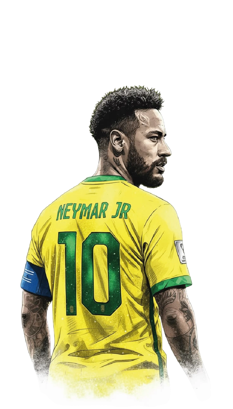Premium Brazilian football glossy sticker - brazil 05 - Premium Glossy Football Sticker