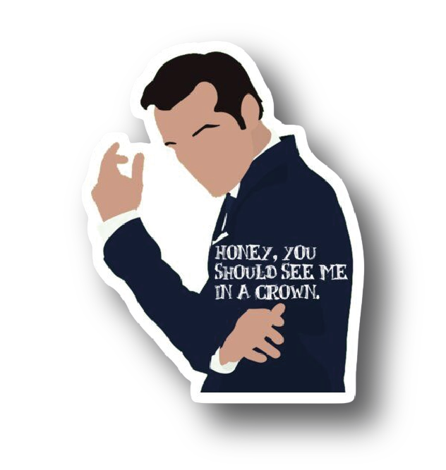 Moriarty illustration with the quote Honey you should see me in a crown