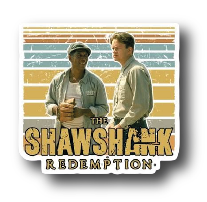 Red and Andy — Retro Movie Poster Sticker