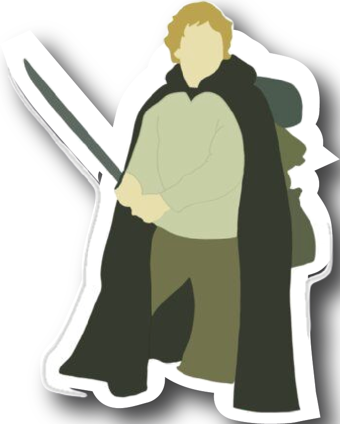 Samwise Gamgee — Sword and Pack Sticker