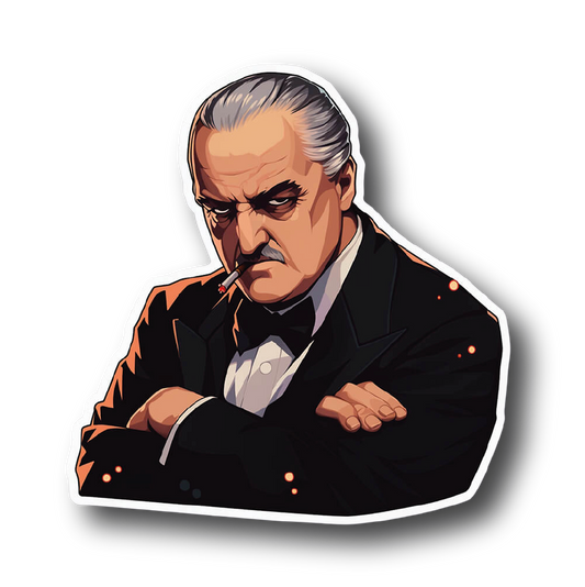 Don Corleone — Arms Crossed Smoking Sticker