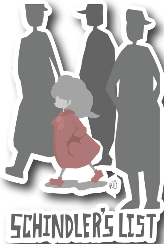 The Girl in the Red Coat — Walking Past Silhouettes Sticker