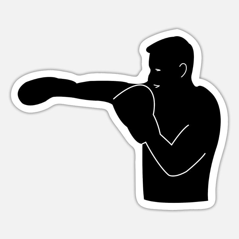Boxer Jab — Silhouette Sticker