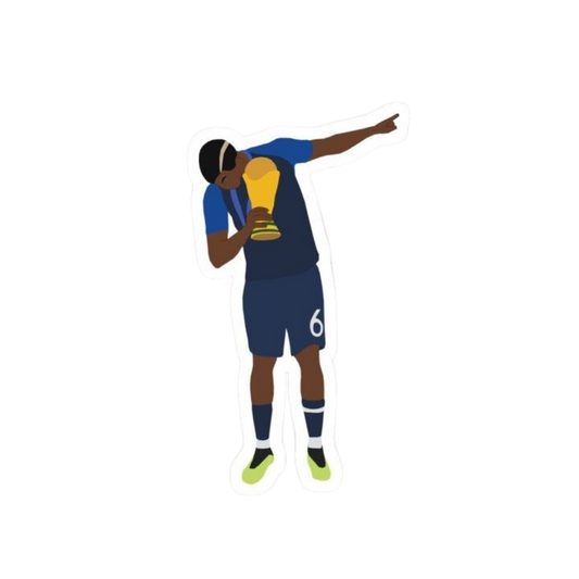 Paul Pogba France number 6 dab World Cup trophy sticker