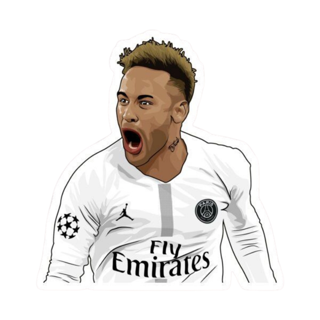 Premium Brazilian football glossy sticker - Brazil Football Sticker #10 - Premium Glossy