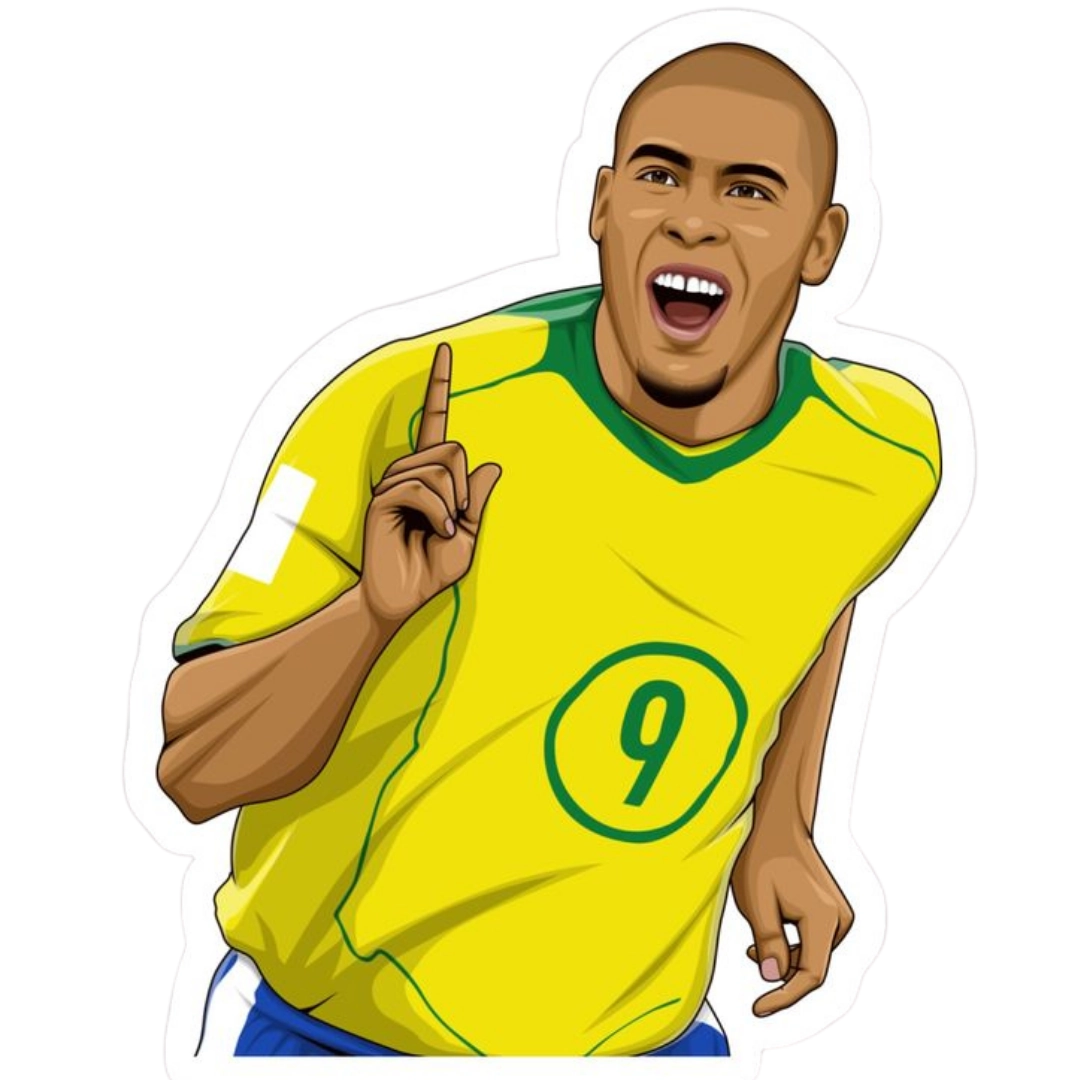 Premium Brazilian football glossy sticker - Brazil Football Sticker #11 - Premium Glossy