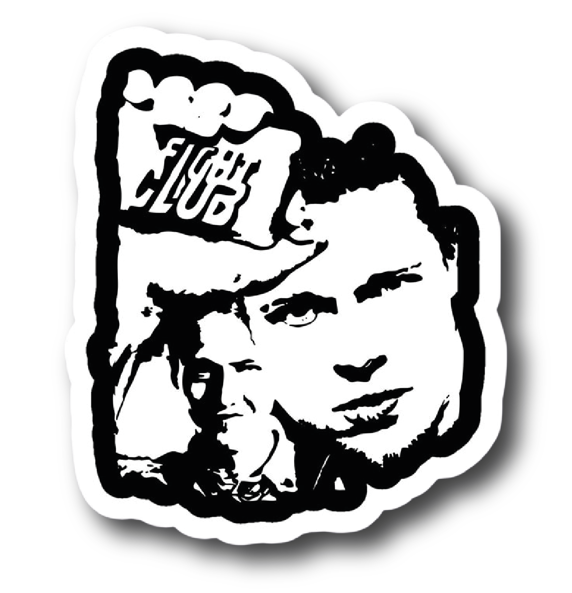 Tyler Durden & The Narrator — Fight Club Fist Stencil Sticker