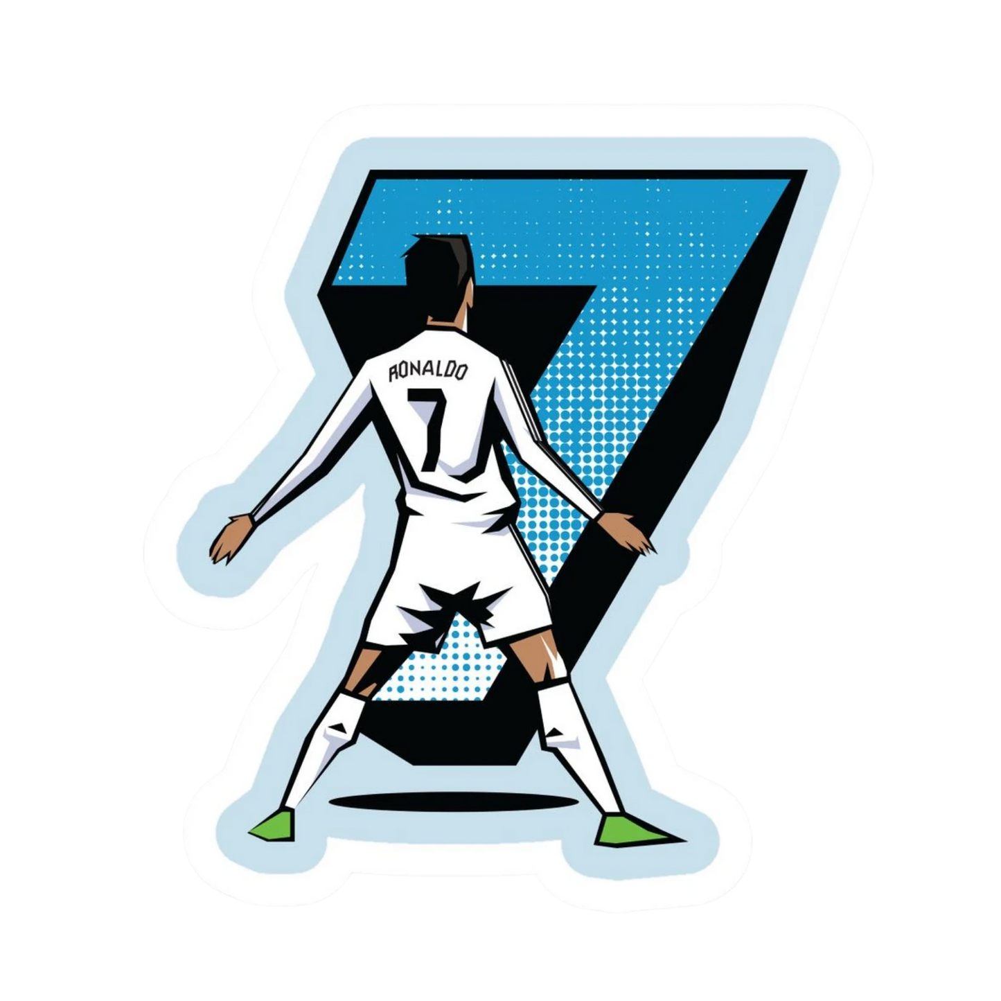 Cristiano Ronaldo Real Madrid Calma Back View No7 Sticker