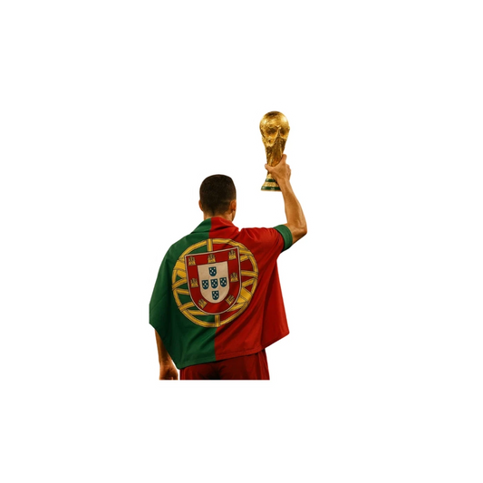 Cristiano Ronaldo Portugal Flag World Cup Trophy Sticker