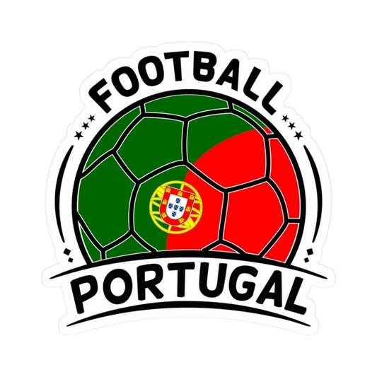 Football Portugal Flag Ball Logo Sticker
