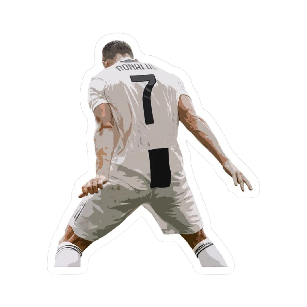 Cristiano Ronaldo Juventus No7 Calma Back Illustrated Sticker
