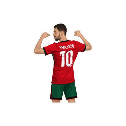Bernardo Silva Portugal Number 10 Flexing Back Sticker