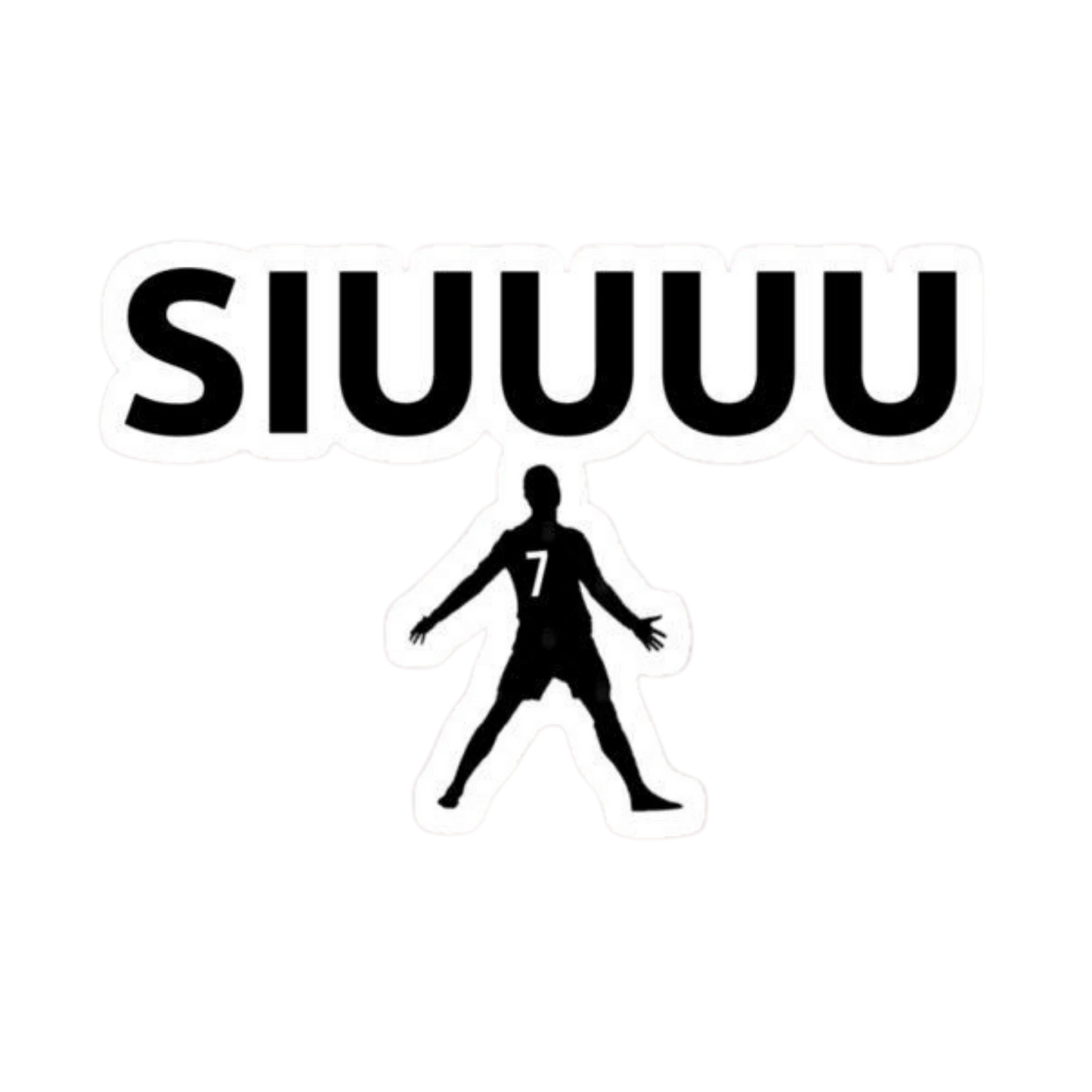 Ronaldo SIUUU Silhouette No7 Text Sticker