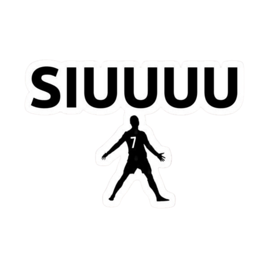 Ronaldo SIUUU Silhouette No7 Text Sticker